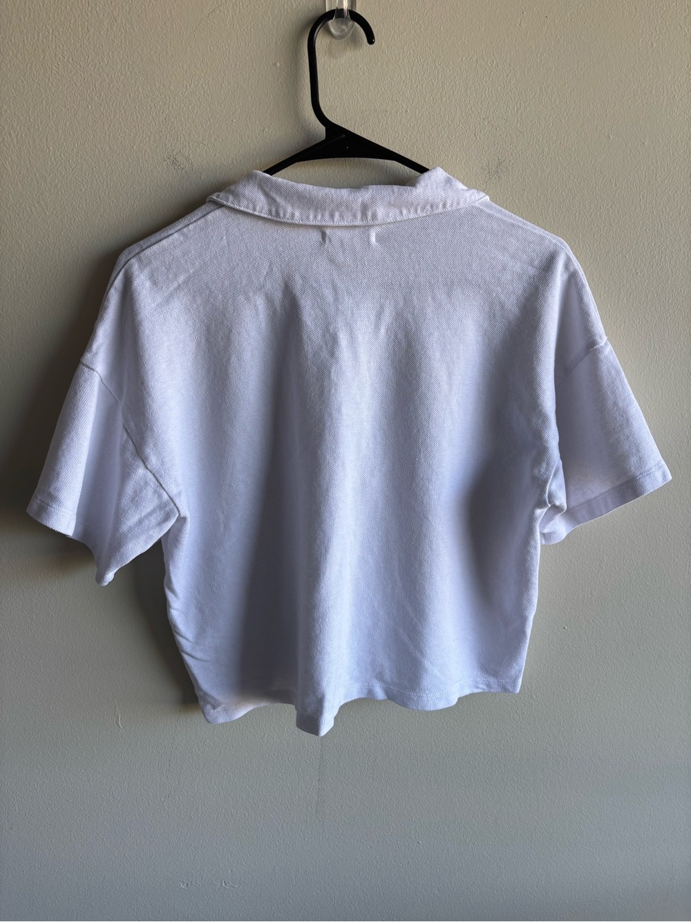 Madewell White Cropped Button-Front Top Medium 100% Natural Fibers - Picture 5 of 5
